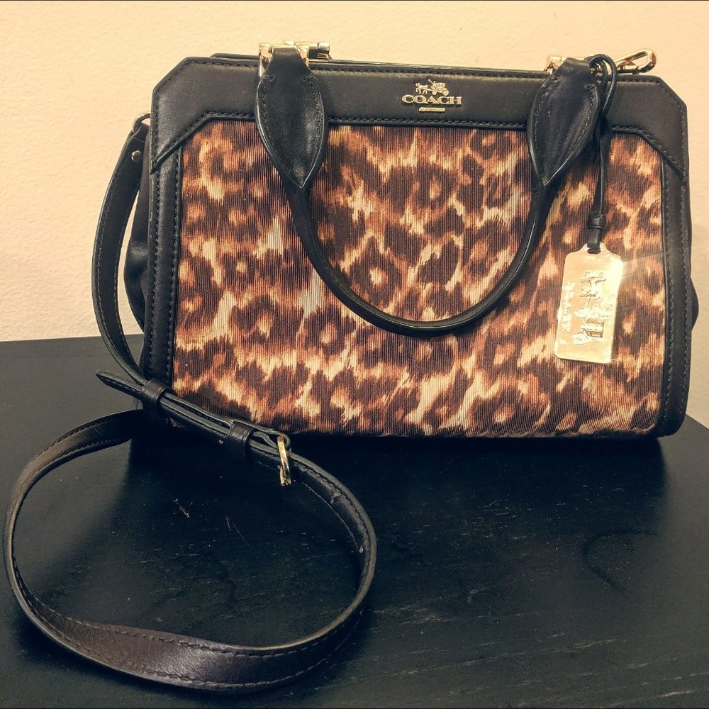 Coach Madison Mini Lexington Carryall Ocelot print